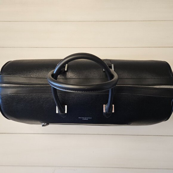 Aspinal of London City Holdall - Black Saffiano Leather - New/Never Used - Picture 2 of 13